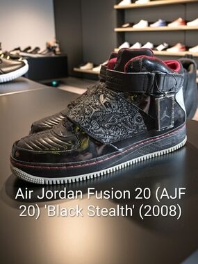 Air Jordan Fusion 20 (AJF 20) 'Black Stealth' (2008) Mens 12 EUC